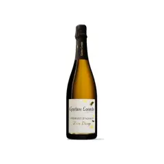 Bottiglia di Crémant d'Alsace Zéro Dosage Gustave Lorentz, con etichetta bianca e dorata.