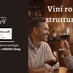 Coppia felice degusta vini rossi strutturati. Acquista le tue bottiglie consigliate su VINOSO Shop.