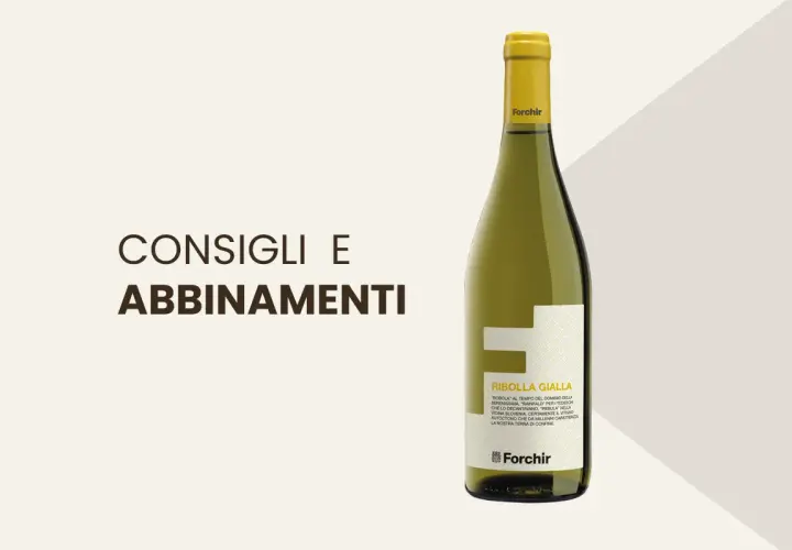 Consigli e abbinamenti per la Ribolla Gialla Forchir, un vino bianco ideale con piatti di pesce e crostacei.