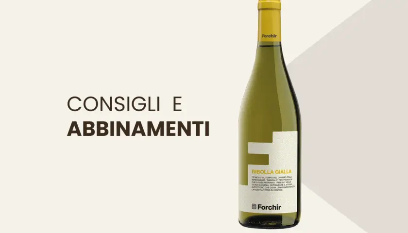Consigli e abbinamenti per la Ribolla Gialla Forchir, un vino bianco ideale con piatti di pesce e crostacei.
