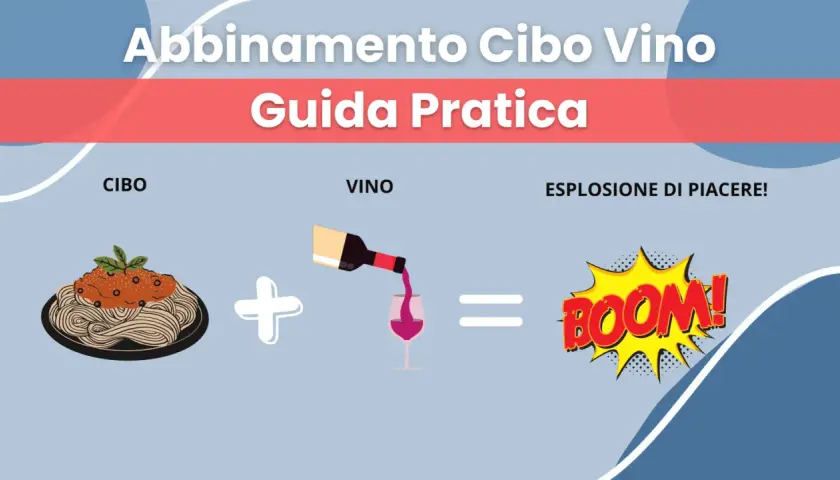 Abbinamento cibo vino: pasta con sugo più vino rosso versato in un bicchiere uguale "BOOM!". Esempi di pairing perfetti.