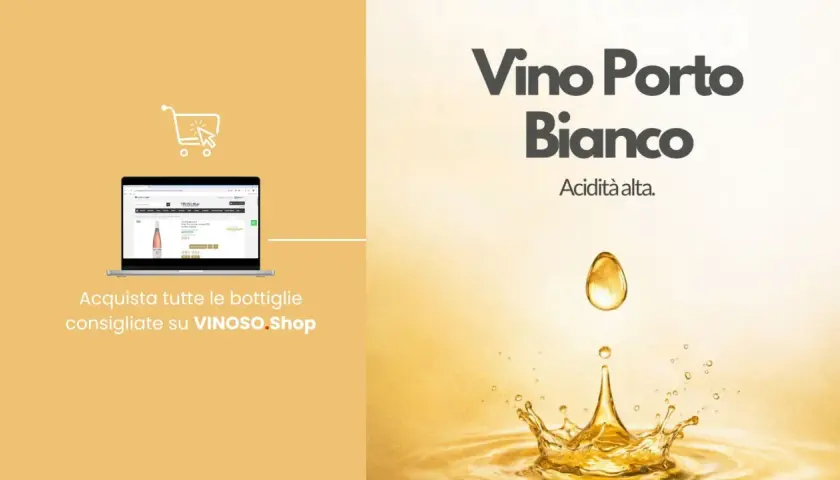 Vino Porto Bianco con alta acidità. Acquista bottiglie consigliate su VINOSO.Shop.