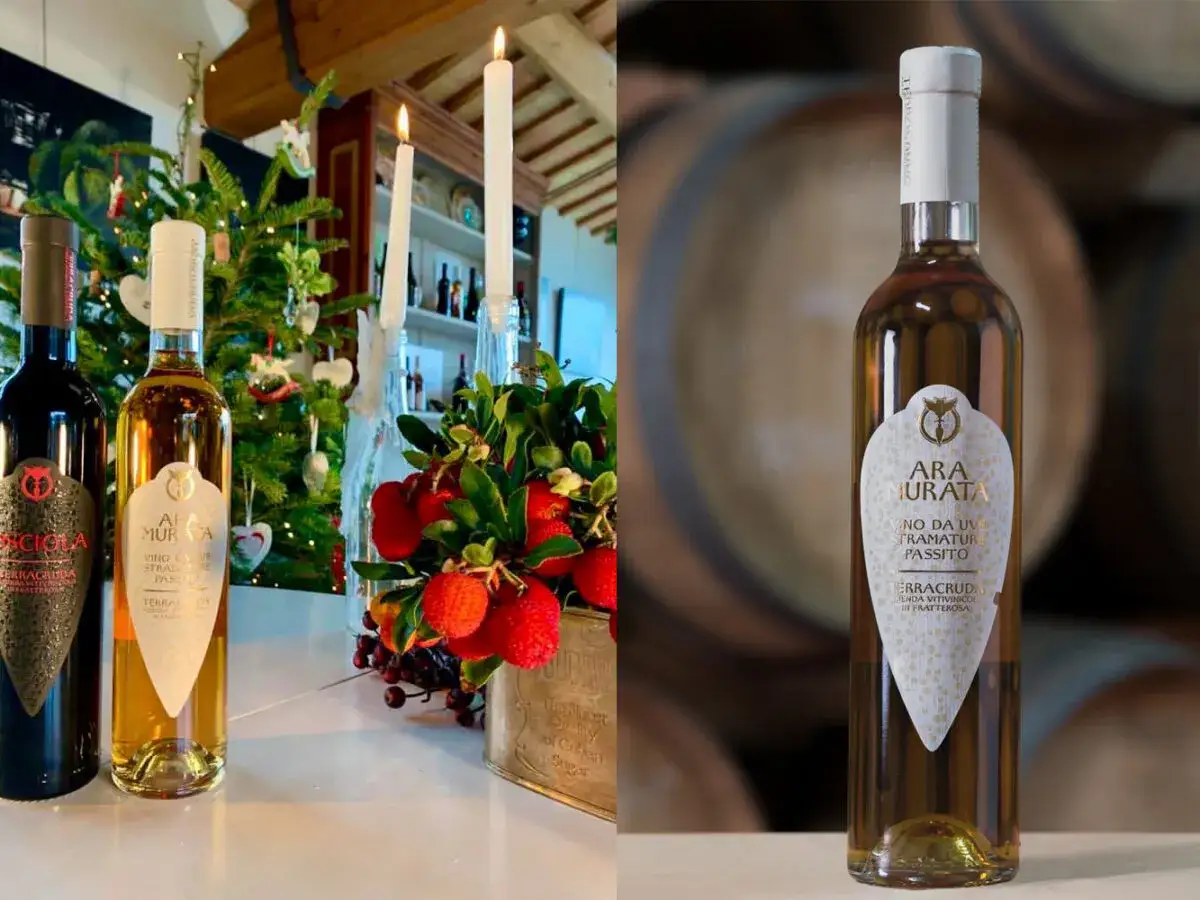 Bottiglie di vino dolce, tra cui